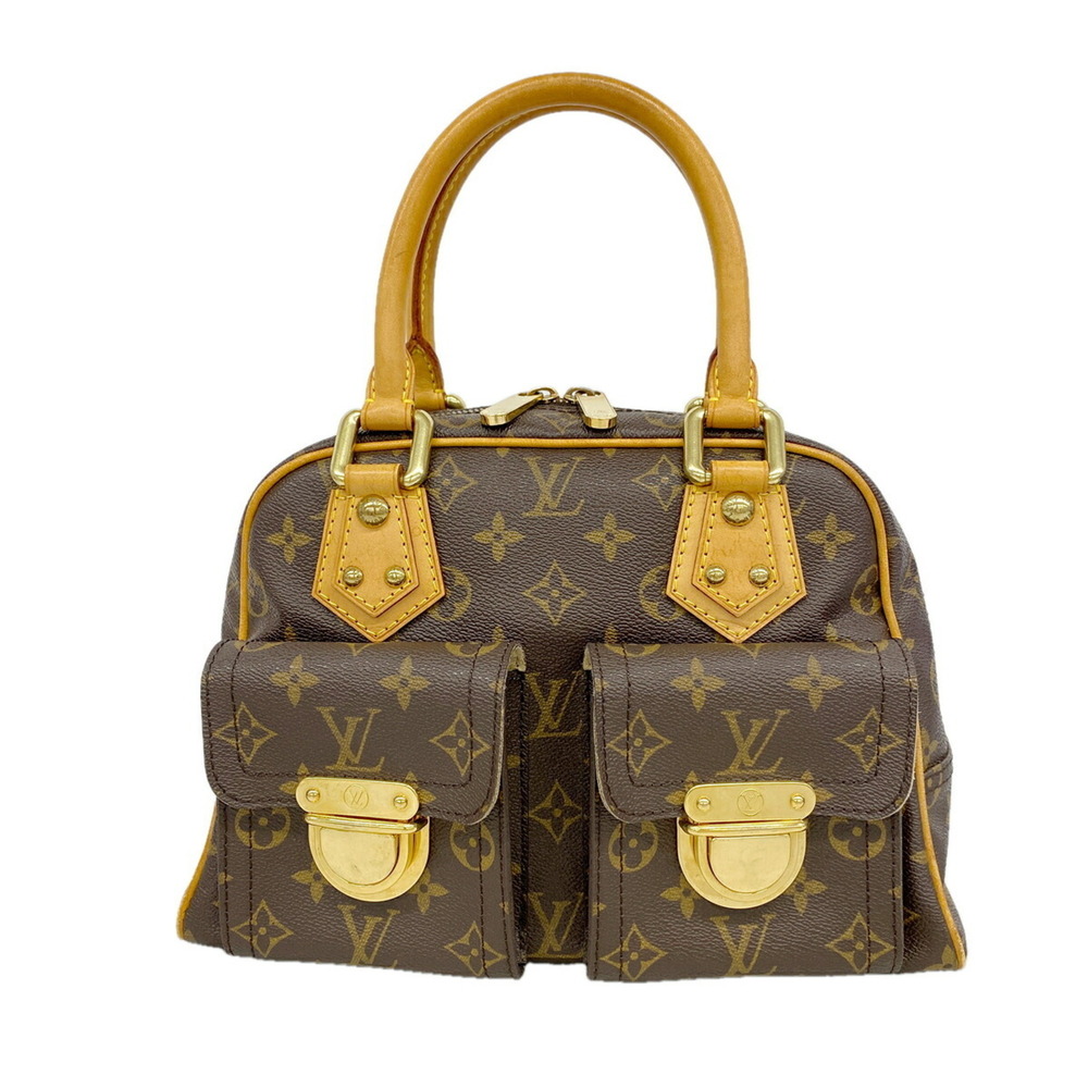Louis Vuitton Monogram Manhattan PM Handbag M40026 Brown Women's